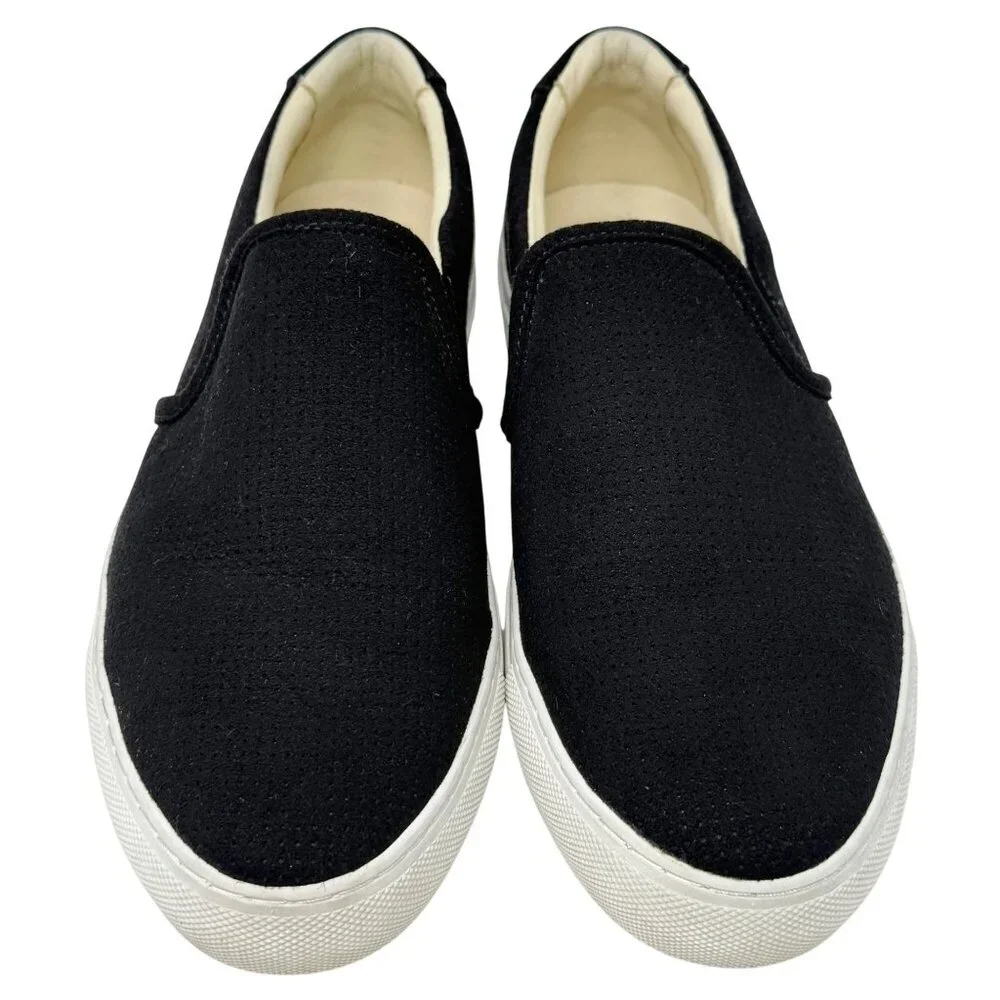 Skechers Womens Fit Air Black Slip On Shoes Memory Foam Sz‎ 9 Perforated 49759
